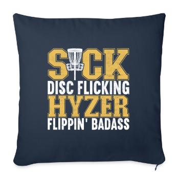 Disc Golf Disc Golfer - Sofa pillowcase 17,3'' x 17,3'' (45 x 45 cm) - navy - Front
