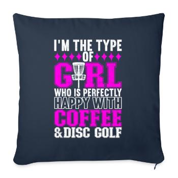 Disc Golf Disc Golfer - Sofa pillowcase 17,3'' x 17,3'' (45 x 45 cm) - navy - Front