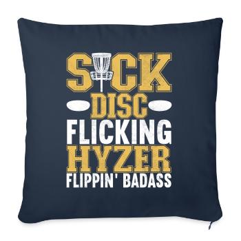 Disc Golf Disc Golfer - Sofa pillowcase 17,3'' x 17,3'' (45 x 45 cm) - navy - Front
