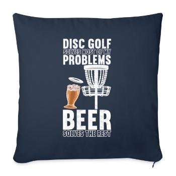 Disc Golf Disc Golfer - Sofa pillowcase 17,3'' x 17,3'' (45 x 45 cm) - navy - Front
