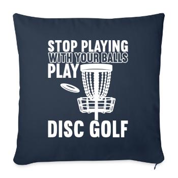 Disc Golf Disc Golfer - Sofa pillowcase 17,3'' x 17,3'' (45 x 45 cm) - navy - Front