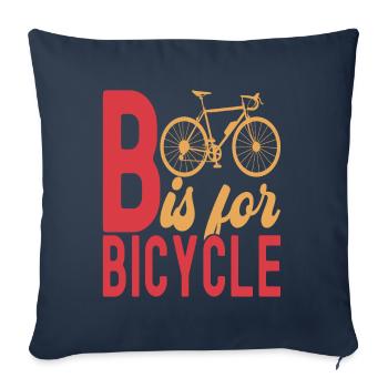 Bicycle cyclists - Sofa pillowcase 17,3'' x 17,3'' (45 x 45 cm) - navy - Front
