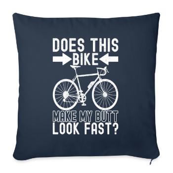 Bicycle cyclists - Sofa pillowcase 17,3'' x 17,3'' (45 x 45 cm) - navy - Front