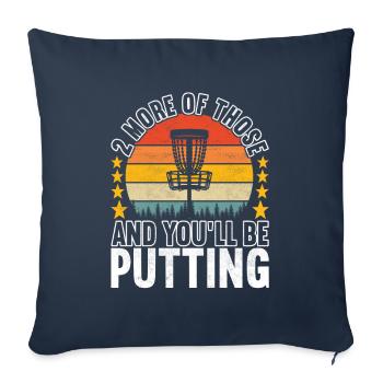 Disc Golf Disc Golfer - Sofa pillowcase 17,3'' x 17,3'' (45 x 45 cm) - navy - Front