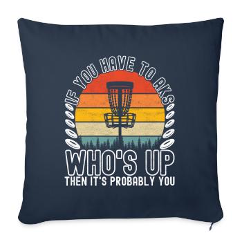 Disc Golf Disc Golfer - Sofa pillowcase 17,3'' x 17,3'' (45 x 45 cm) - navy - Front