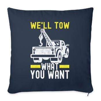 Abschleppwagen Abschleppdienst - Sofakissenbezug 45 x 45 cm - Navy - Vorne