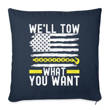 Abschleppwagen Abschleppdienst - Sofakissenbezug 45 x 45 cm - Navy - Vorne