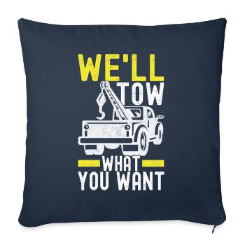 Abschleppwagen Abschleppdienst - Sofakissenbezug 45 x 45 cm - Navy - Vorne