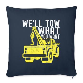 Abschleppwagen Abschleppdienst - Sofakissenbezug 45 x 45 cm - Navy - Vorne