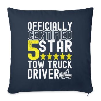 Tow truck towing service - Sofa pillowcase 17,3'' x 17,3'' (45 x 45 cm) - navy - Front