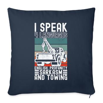 Service de remorquage de dépanneuse - Housse de coussin décorative 45 x 45 cm - bleu marine - Devant