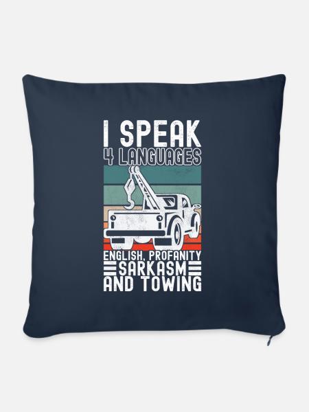 Abschleppwagen Abschleppdienst - Sofakissenbezug 45 x 45 cm - Navy