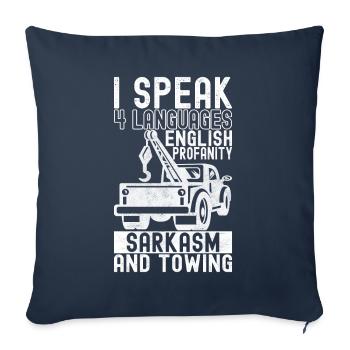 Abschleppwagen Abschleppdienst - Sofakissenbezug 45 x 45 cm - Navy - Vorne