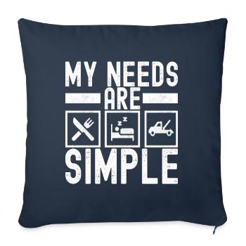 Tow truck towing service - Sofa pillowcase 17,3'' x 17,3'' (45 x 45 cm) - navy - Front