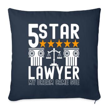 Law Student Judge Public Prosecutor - Sofa pillowcase 17,3'' x 17,3'' (45 x 45 cm) - navy - Front
