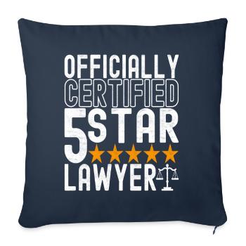 Law Student Judge Public Prosecutor - Sofa pillowcase 17,3'' x 17,3'' (45 x 45 cm) - navy - Front