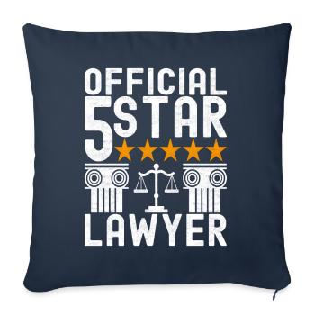 Law Student Judge Public Prosecutor - Sofa pillowcase 17,3'' x 17,3'' (45 x 45 cm) - navy - Front