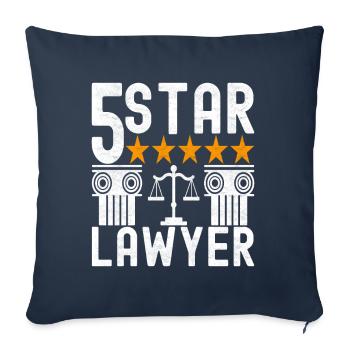 Law Student Judge Public Prosecutor - Sofa pillowcase 17,3'' x 17,3'' (45 x 45 cm) - navy - Front