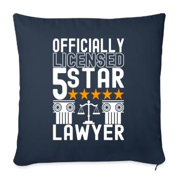 Law Student Judge Public Prosecutor - Sofa pillowcase 17,3'' x 17,3'' (45 x 45 cm) - navy - Front