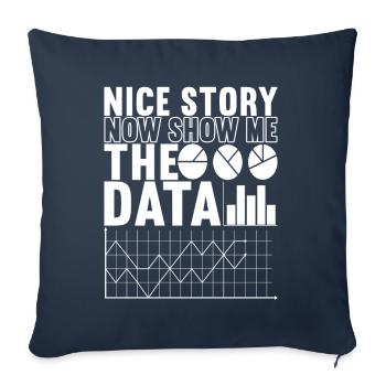 Data Scientist Data Analyst - Sofa pillowcase 17,3'' x 17,3'' (45 x 45 cm) - navy - Front