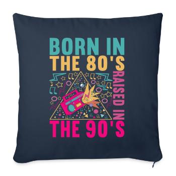 90s 90s 90s Party - Sofa pillowcase 17,3'' x 17,3'' (45 x 45 cm) - navy - Front