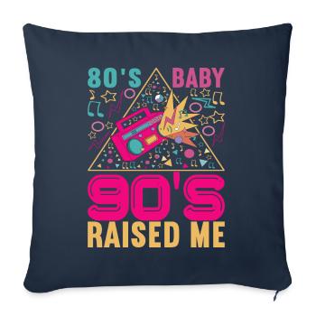 90s 90s 90s Party - Sofa pillowcase 17,3'' x 17,3'' (45 x 45 cm) - navy - Front