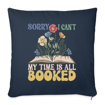 Lire des livres Rat de bibliothèque - Housse de coussin décorative 45 x 45 cm - bleu marine - Devant