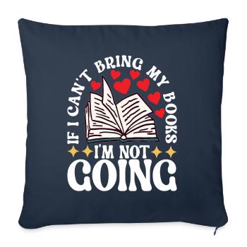 Lire des livres Rat de bibliothèque - Housse de coussin décorative 45 x 45 cm - bleu marine - Devant
