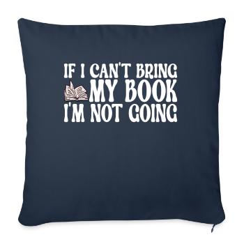 Lire des livres Rat de bibliothèque - Housse de coussin décorative 45 x 45 cm - bleu marine - Devant