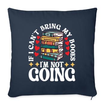 Lire des livres Rat de bibliothèque - Housse de coussin décorative 45 x 45 cm - bleu marine - Devant