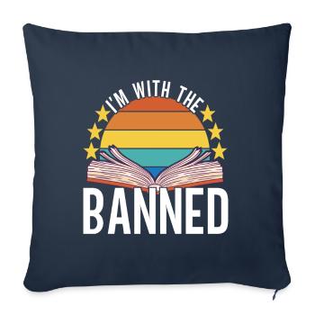 Lire des livres Rat de bibliothèque - Housse de coussin décorative 45 x 45 cm - bleu marine - Devant