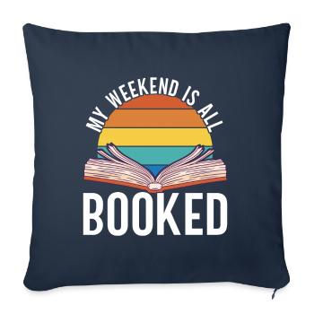Lire des livres Rat de bibliothèque - Housse de coussin décorative 45 x 45 cm - bleu marine - Devant