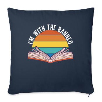Lire des livres Rat de bibliothèque - Housse de coussin décorative 45 x 45 cm - bleu marine - Devant