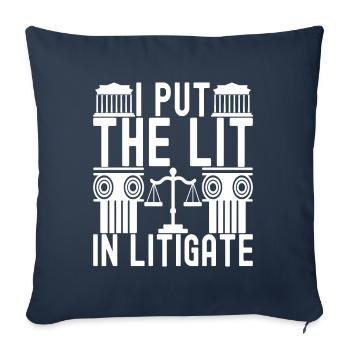 Law Student Judge Public Prosecutor - Sofa pillowcase 17,3'' x 17,3'' (45 x 45 cm) - navy - Front