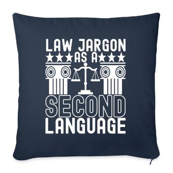 Law Student Judge Public Prosecutor - Sofa pillowcase 17,3'' x 17,3'' (45 x 45 cm) - navy - Front