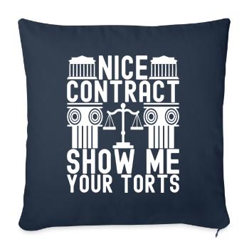 Law Student Judge Public Prosecutor - Sofa pillowcase 17,3'' x 17,3'' (45 x 45 cm) - navy - Front