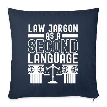Law Student Judge Public Prosecutor - Sofa pillowcase 17,3'' x 17,3'' (45 x 45 cm) - navy - Front