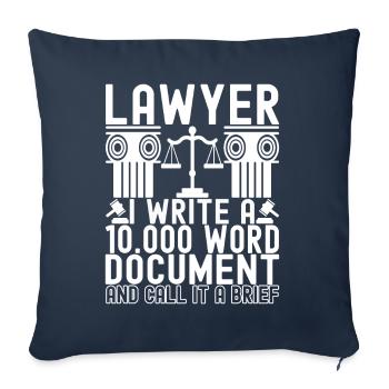 Law Student Judge Prosecutor - Sofa pillowcase 17,3'' x 17,3'' (45 x 45 cm) - navy - Front