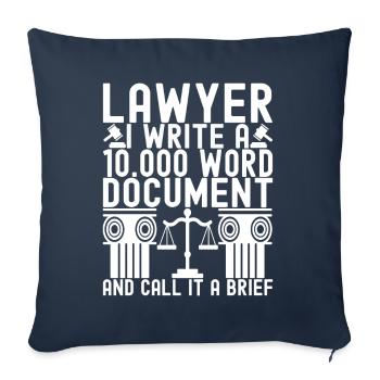 Law Student Judge Public Prosecutor - Sofa pillowcase 17,3'' x 17,3'' (45 x 45 cm) - navy - Front