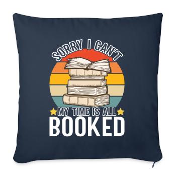 Lire des livres Rat de bibliothèque - Housse de coussin décorative 45 x 45 cm - bleu marine - Devant