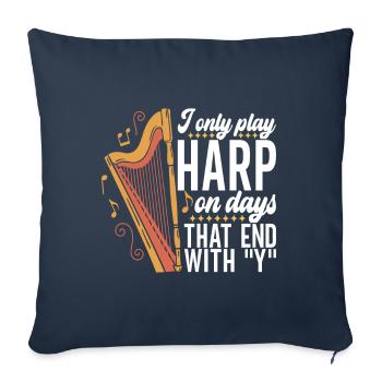 Harp harp player - Sofa pillowcase 17,3'' x 17,3'' (45 x 45 cm) - navy - Front