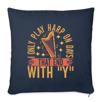 Harp harp player - Sofa pillowcase 17,3'' x 17,3'' (45 x 45 cm) - navy - Front