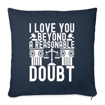 Law Student Judge Public Prosecutor - Sofa pillowcase 17,3'' x 17,3'' (45 x 45 cm) - navy - Front
