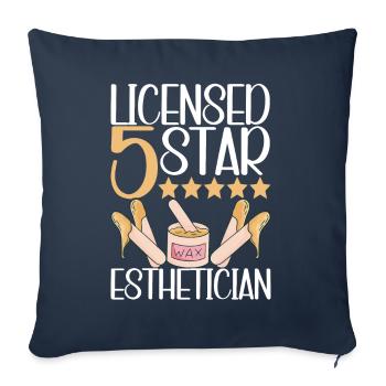 Beautician Cosmetics - Sofa pillowcase 17,3'' x 17,3'' (45 x 45 cm) - navy - Front