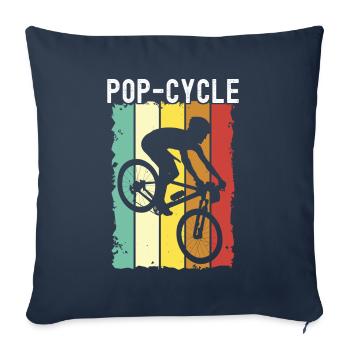 Bicycle cyclists - Sofa pillowcase 17,3'' x 17,3'' (45 x 45 cm) - navy - Front