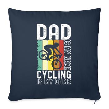 Bicycle cyclists - Sofa pillowcase 17,3'' x 17,3'' (45 x 45 cm) - navy - Front