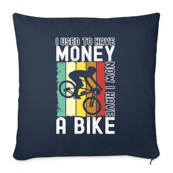 Bicycle cyclists - Sofa pillowcase 17,3'' x 17,3'' (45 x 45 cm) - navy - Front