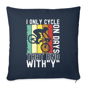 Bicycle cyclists - Sofa pillowcase 17,3'' x 17,3'' (45 x 45 cm) - navy - Front