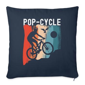 Bicycle cyclists - Sofa pillowcase 17,3'' x 17,3'' (45 x 45 cm) - navy - Front