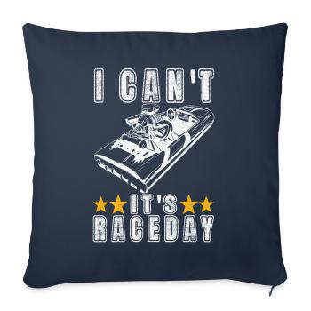 Course de dragsters - Housse de coussin décorative 45 x 45 cm - bleu marine - Devant